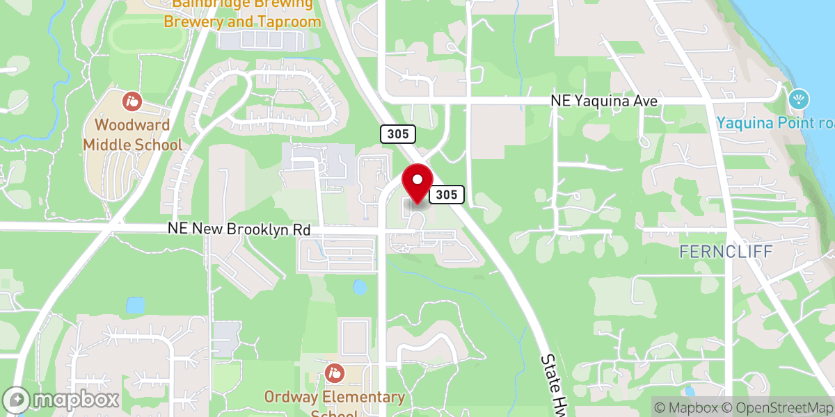Map showing location of Bainbridge First Baptist Church