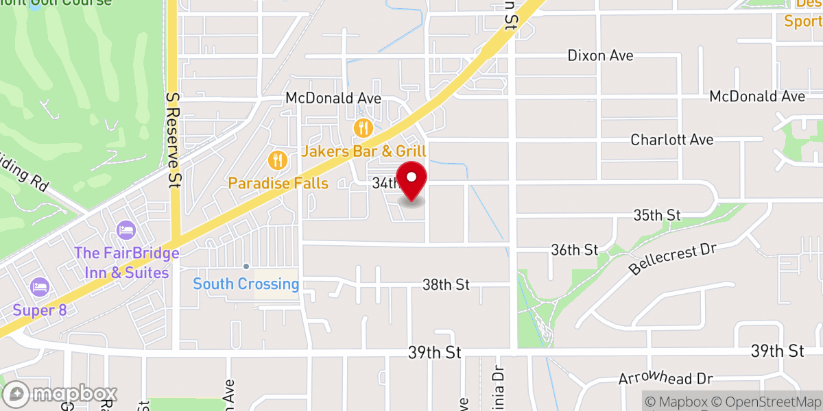 Map showing location of Atonement Lutheran Church, ELCA