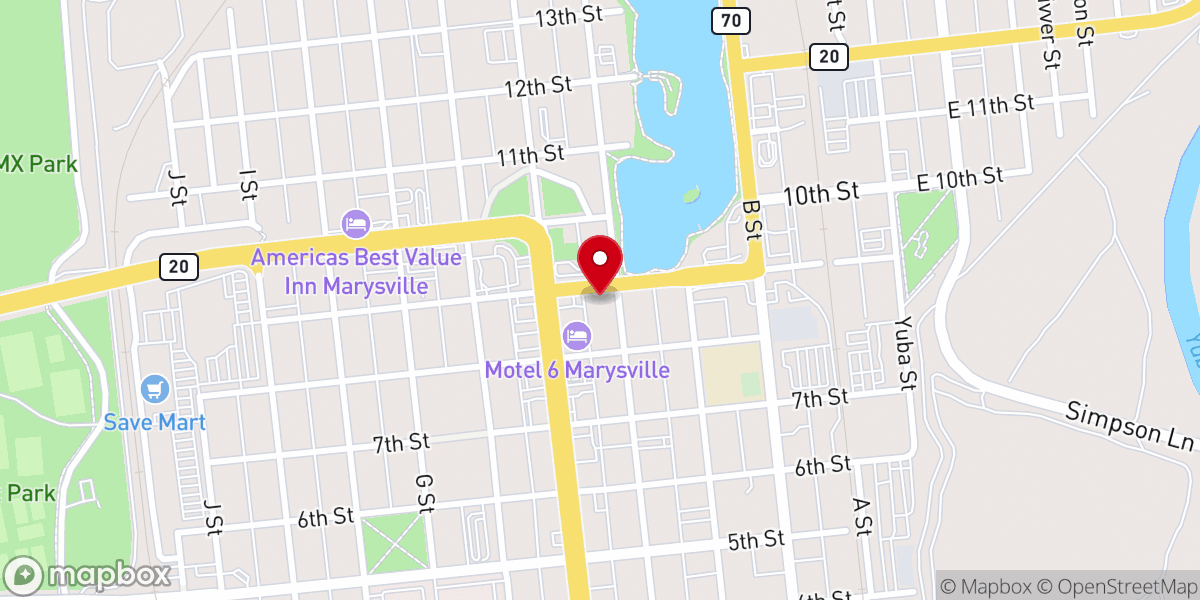 Map showing location of Lakeside Colonial Chapel