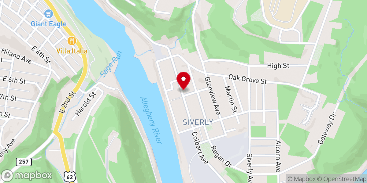 Map showing location of Bethel United Methodist Church