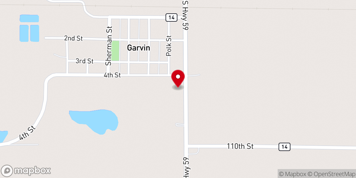 Map showing location of Lake Sarah Lutheran Church