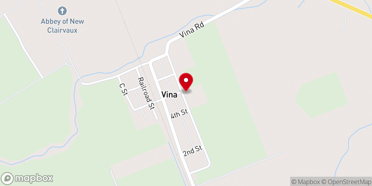 Map showing location of Christ Community Church of Vina