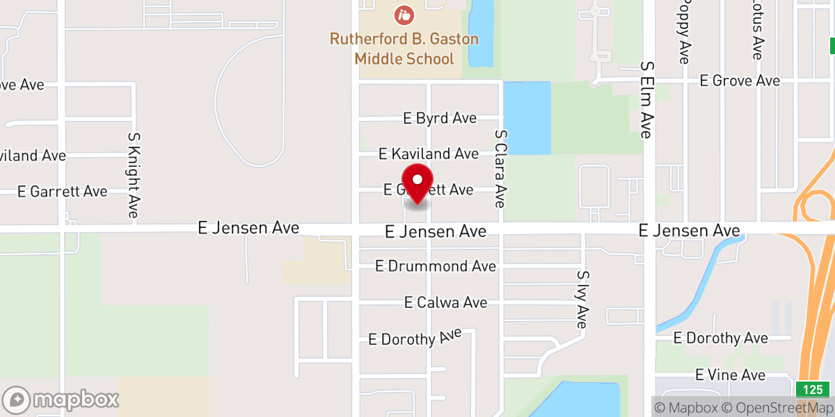 Map showing location of Second Baptist Church Fresno, CA