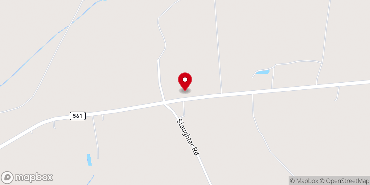 Map showing location of Hickory Chapel