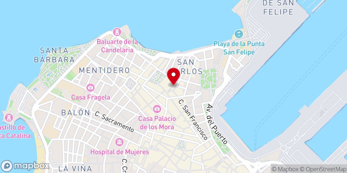 Map showing location of Convento de San Francisco