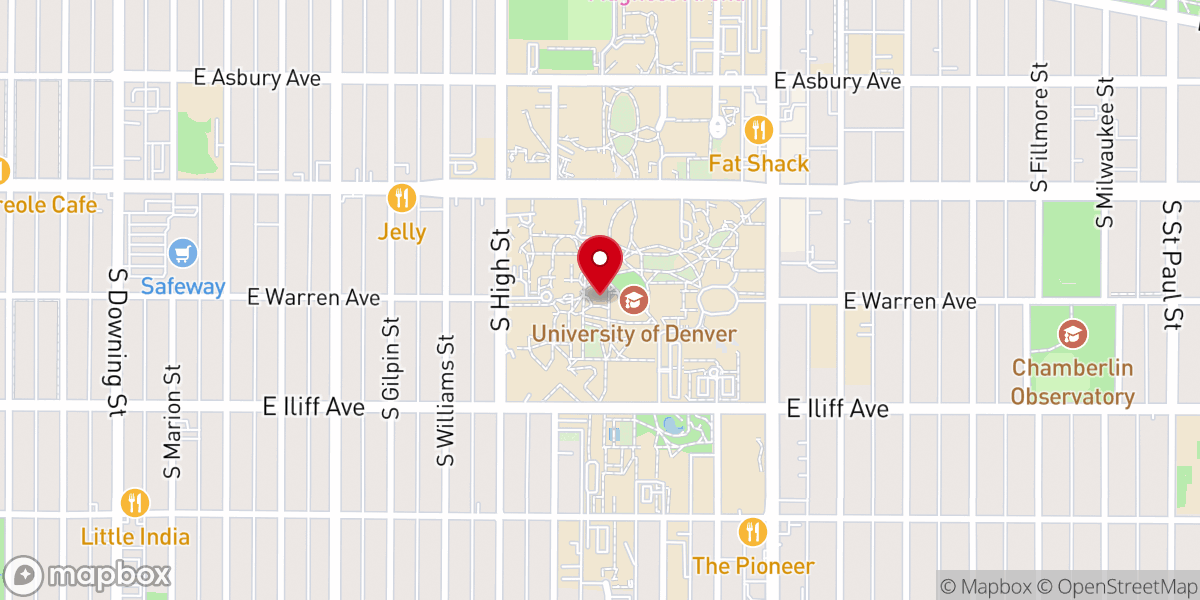 Map showing location of Evans Memorial Chapel