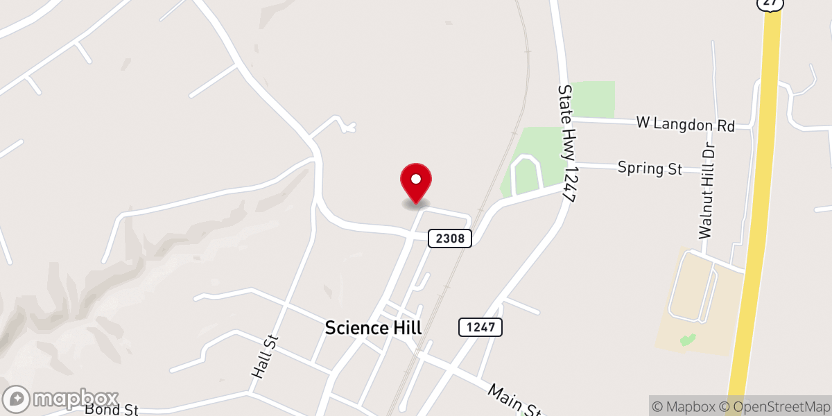 Map showing location of Northside Missionary Baptist Church