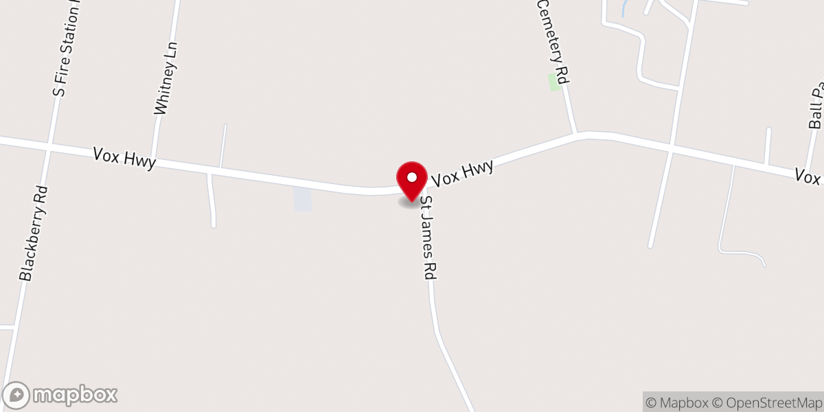Map showing location of Saint James Baptist Church