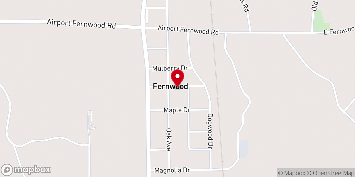 Map showing location of Fernwood United Methodist Church
