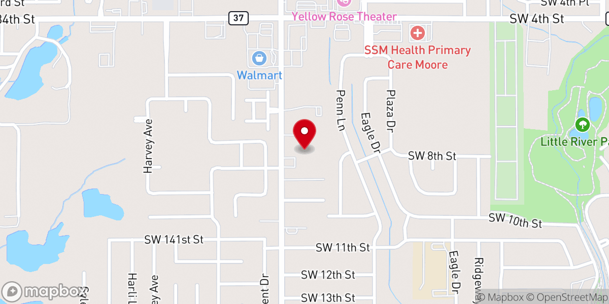 Map showing location of Riverlife Church