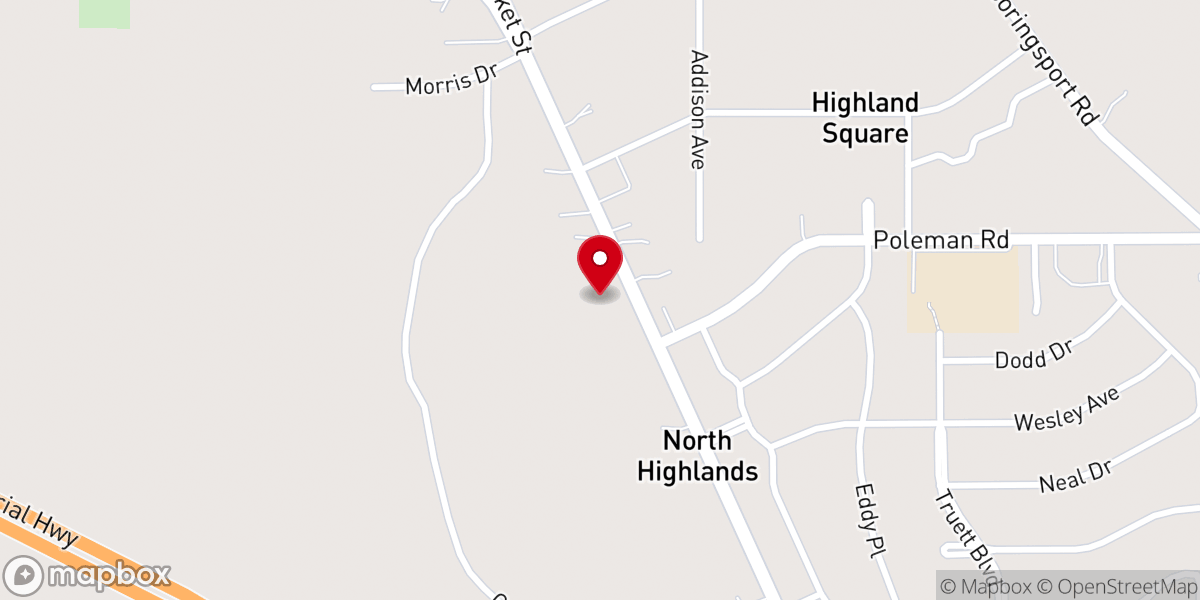 Map showing location of Saint Andrew Presbyterian Church