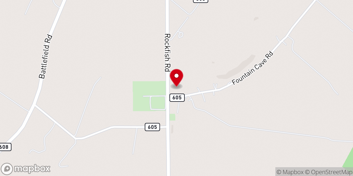 Map showing location of Mt Horeb Presbyterian Church