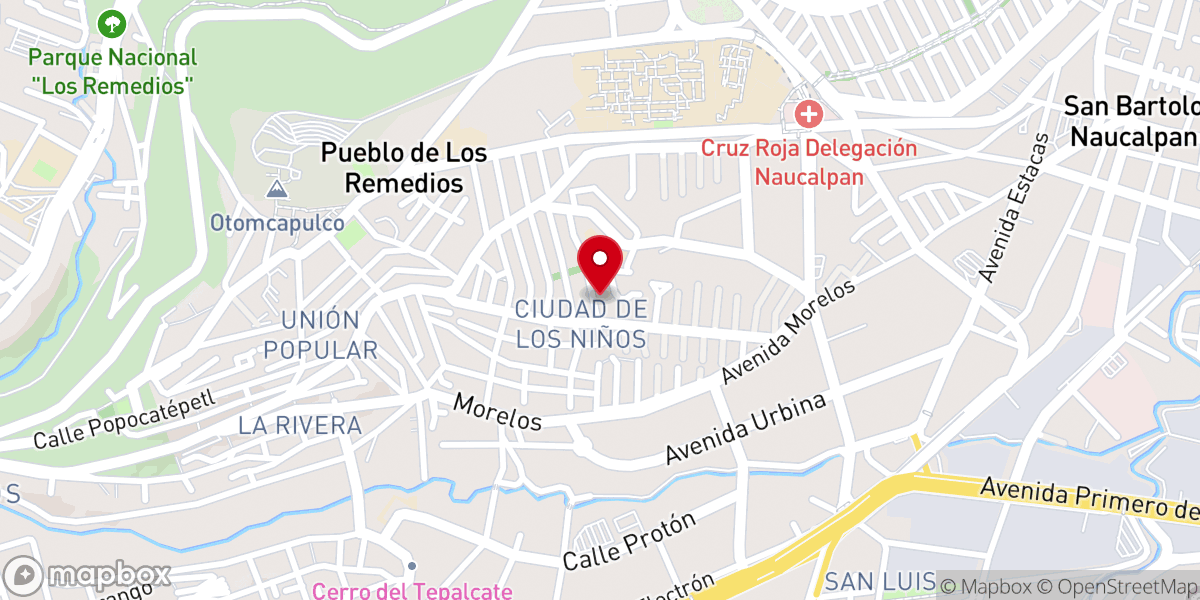 Map showing location of Parroquia Nuestra Señora del Milagro