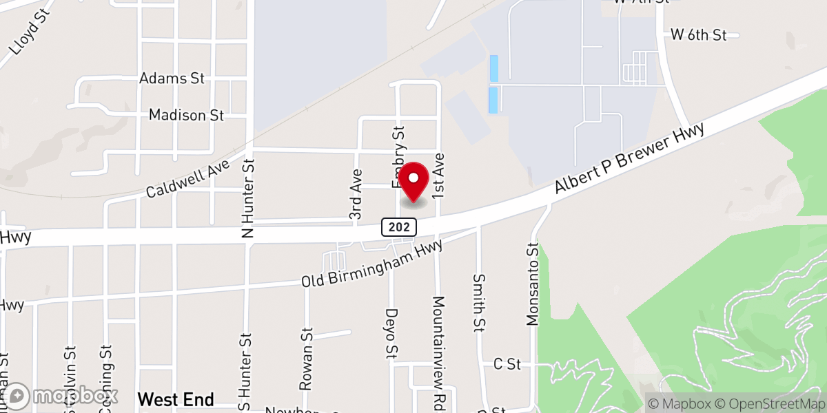 Map showing location of Church On The Rock