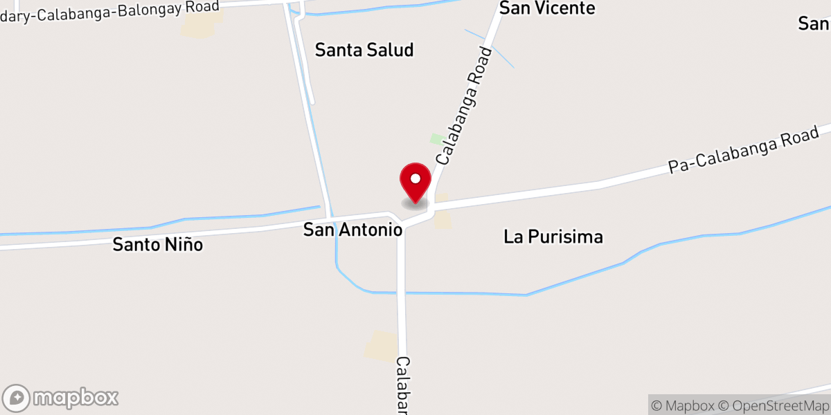 Map showing location of Our Lady of the Immaculate Conception Parish Church - Quipayo, Calabanga, Camarines Sur (Archdiocese of Caceres)