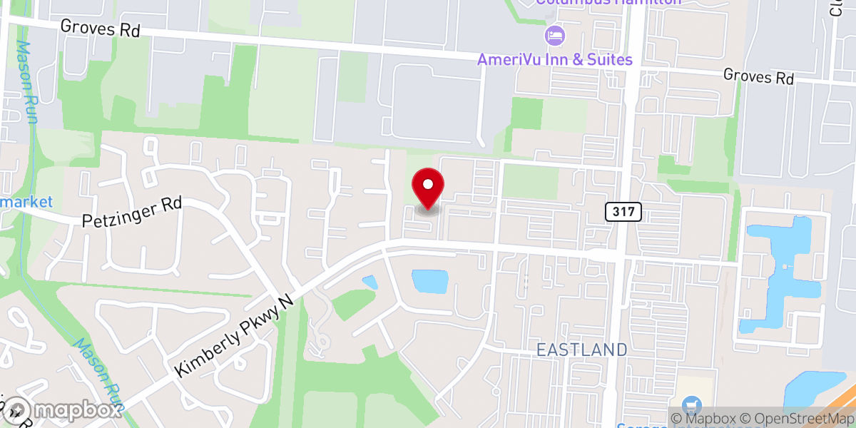 Map showing location of Kimberly Parkway Church of God