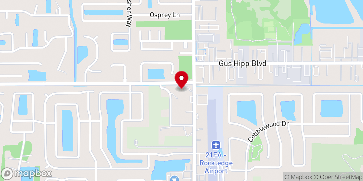 Map showing location of Faith Baptist Church Rockledge