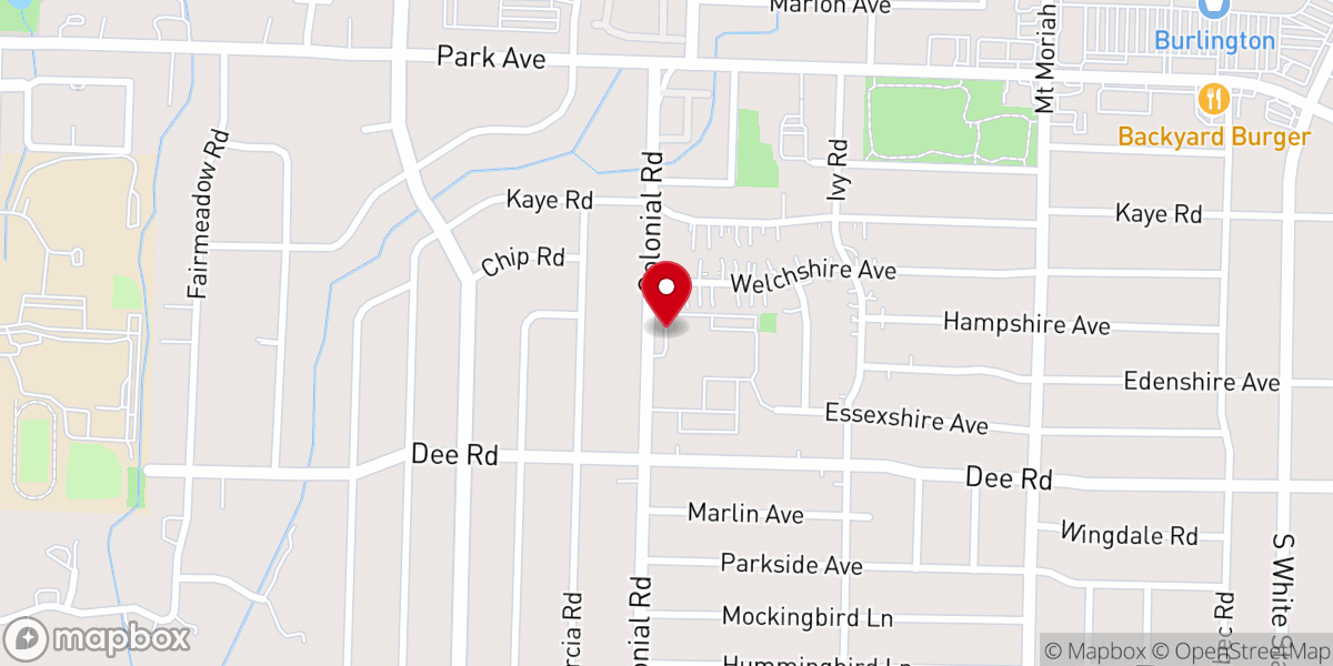 Map showing location of White Station Church of Christ