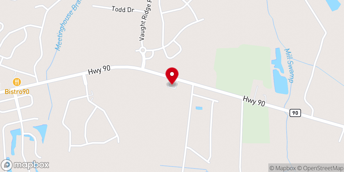 Map showing location of Sharon Baptist Church