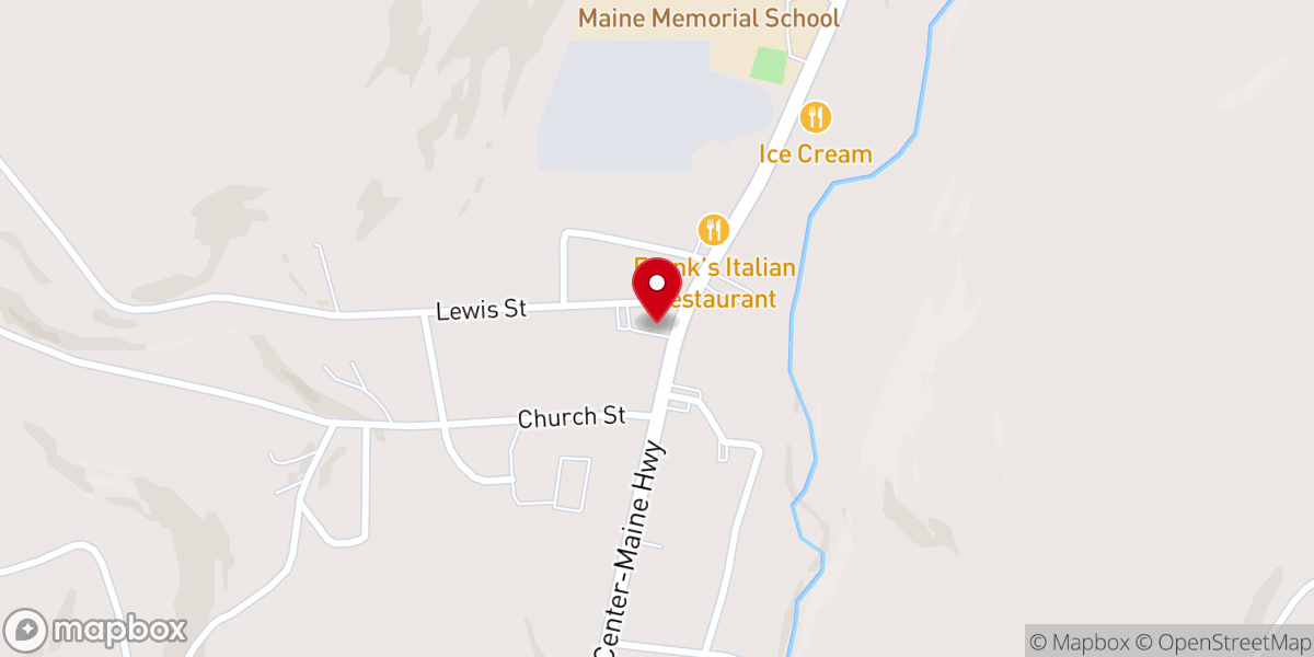 Map showing location of Maine Federated Church