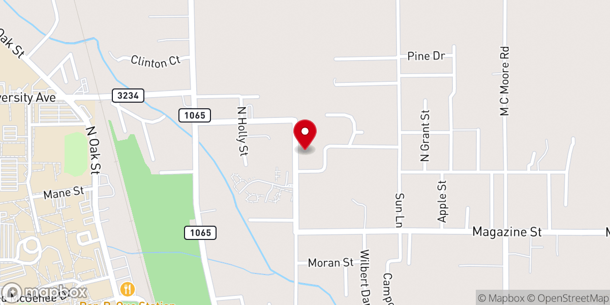 Map showing location of New Home Temple-Praise