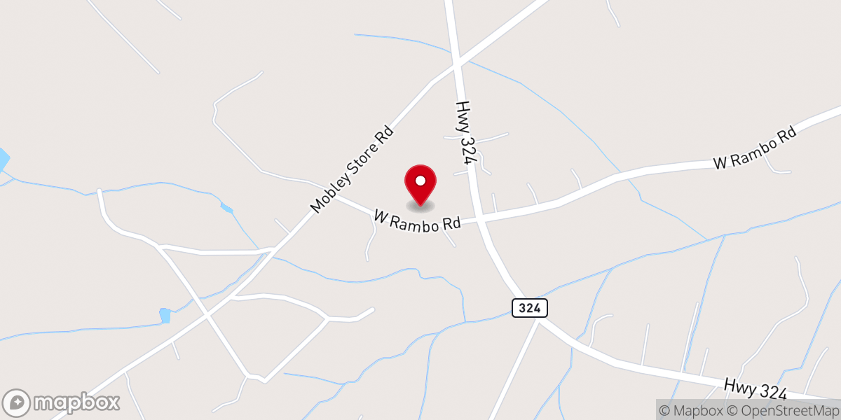 Map showing location of Antioch Methodist Church