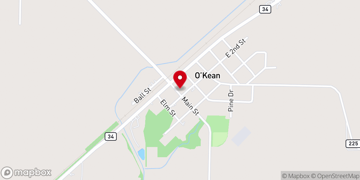 Map showing location of Church Parsonage
