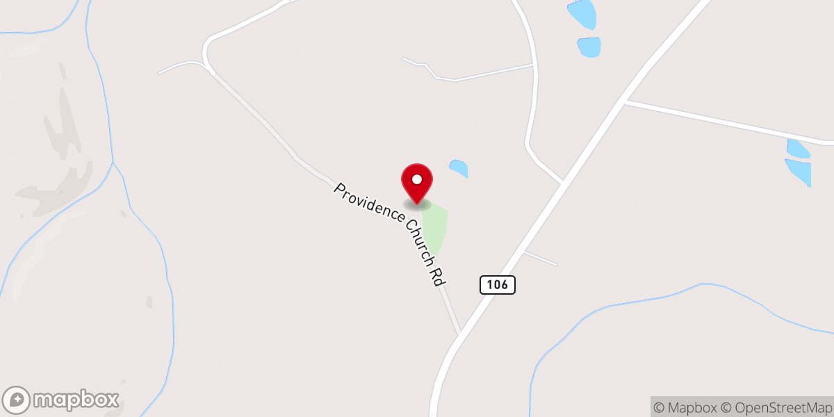 Map showing location of Providence Baptist Church