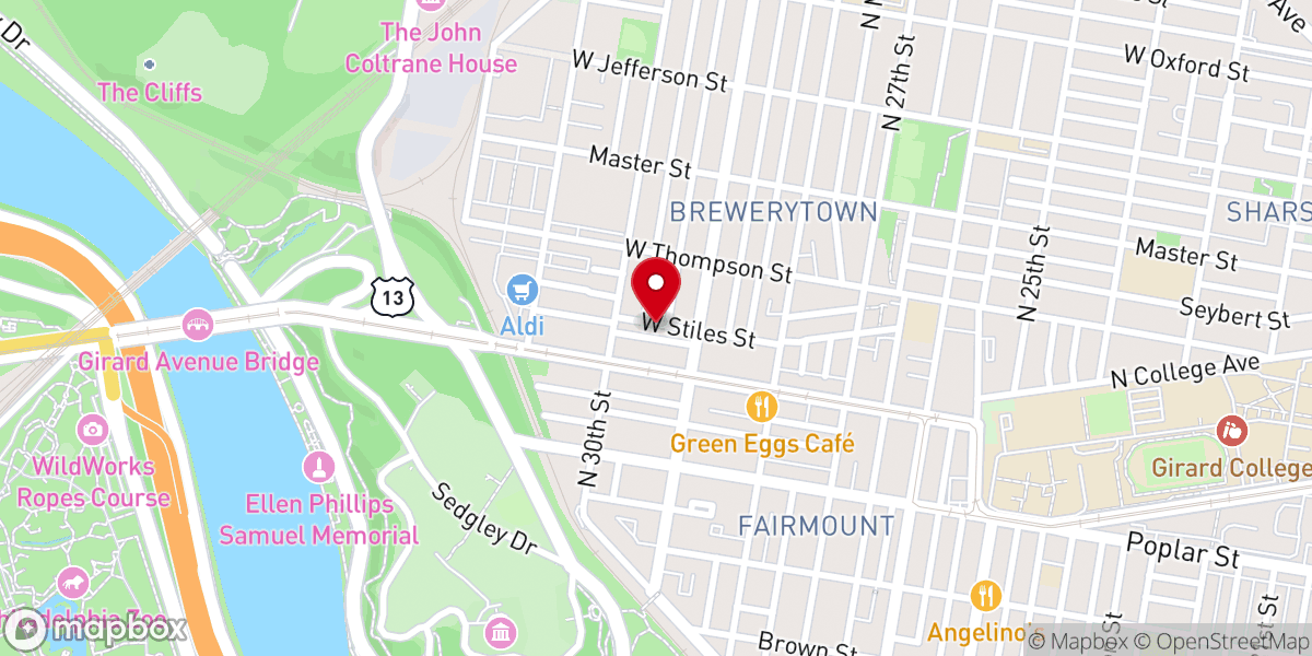 Map showing location of Humble Tabernacle of Love
