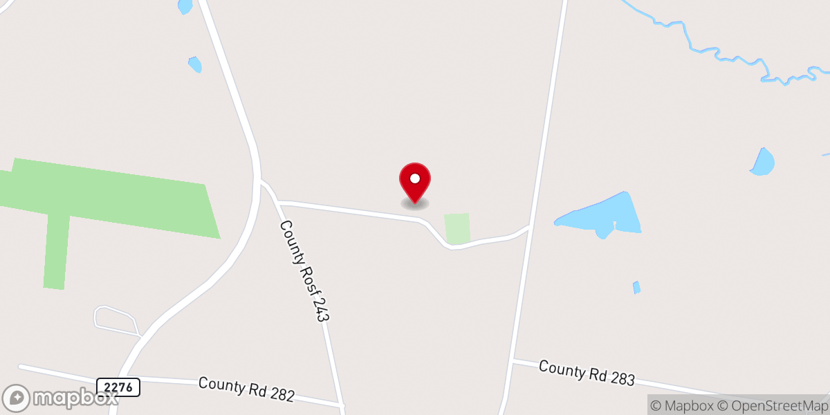 Map showing location of Hickory Grove Church