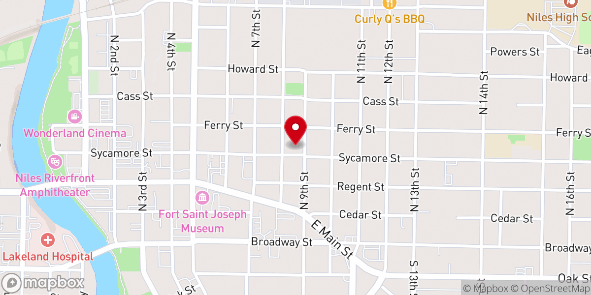 Map showing location of Franklin A.M.E