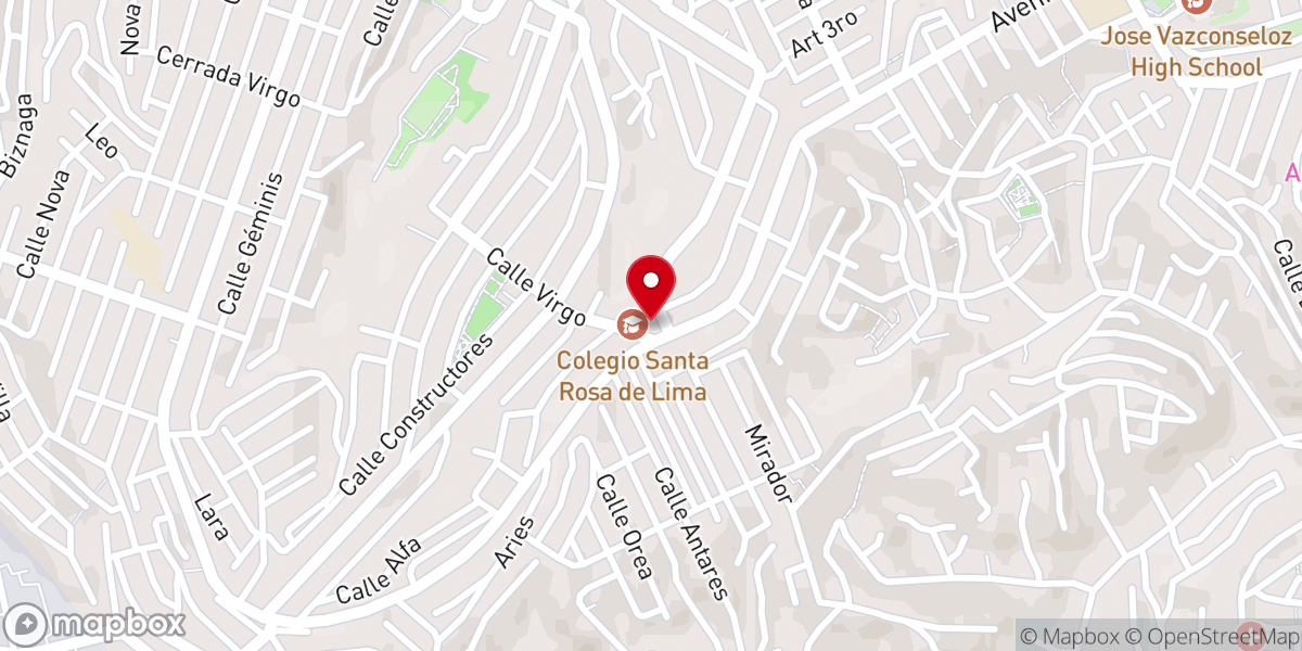 Map showing location of Parroquia Cristo Redentor