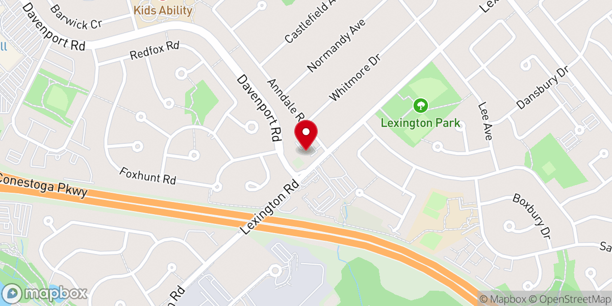 Map showing location of Christ Lutheran Church