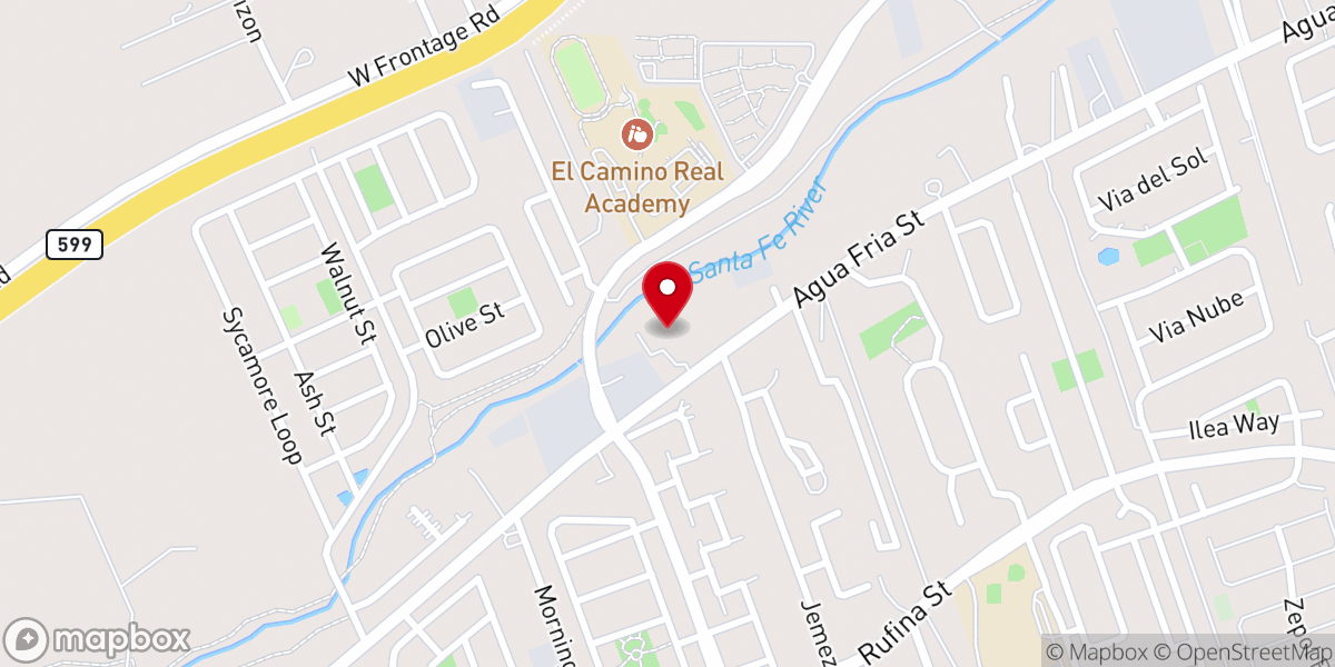 Map showing location of Santa Fe Baptist Church