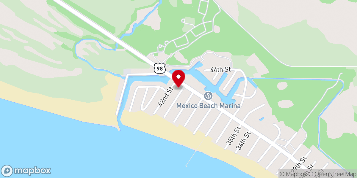 Map showing location of Forgotten Coast Brewing Company