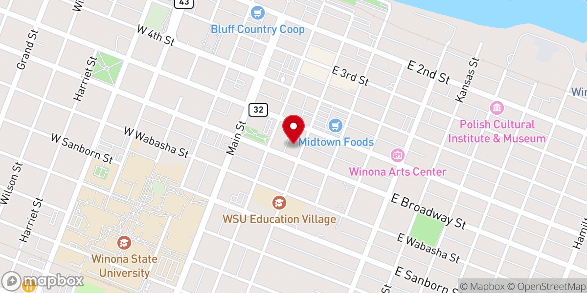 Map showing location of St. Paul's Episcopal Church
