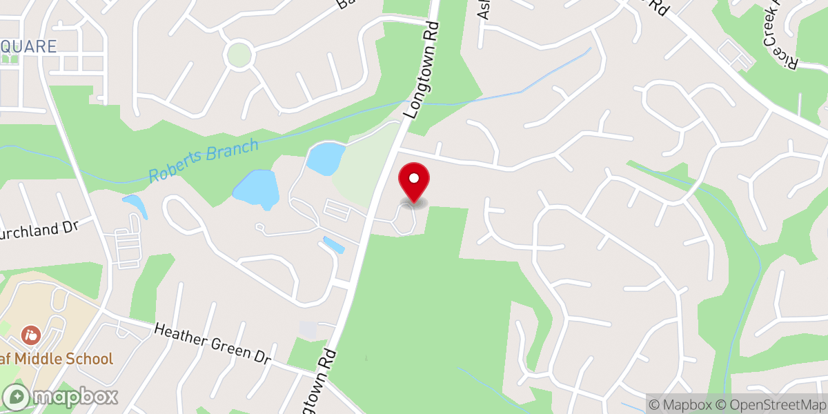 Map showing location of Long Creek Church of Christ