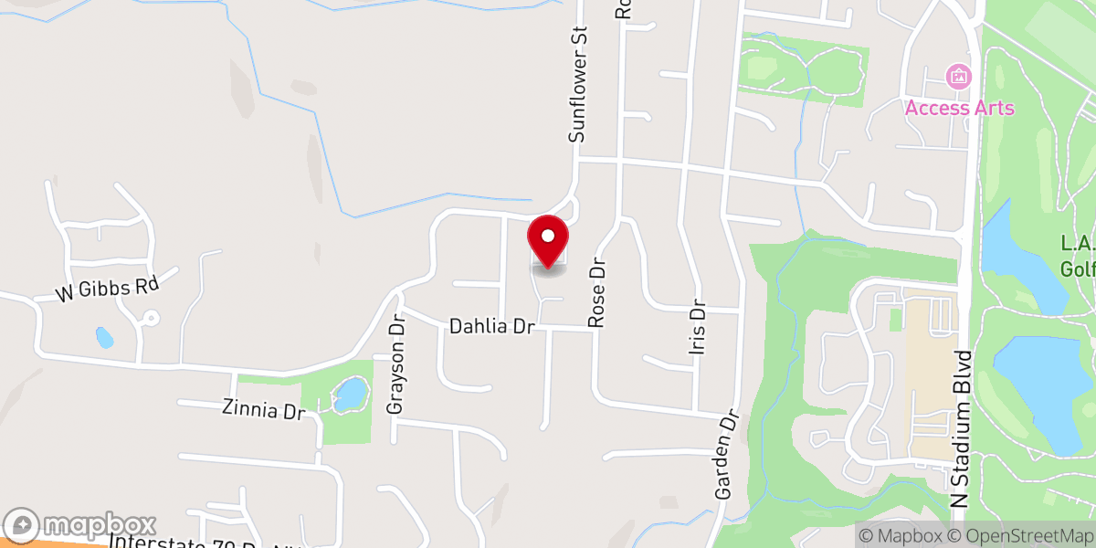 Map showing location of Valley View Community Church