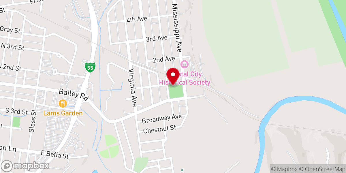 Map showing location of Grace Presbyterian Church