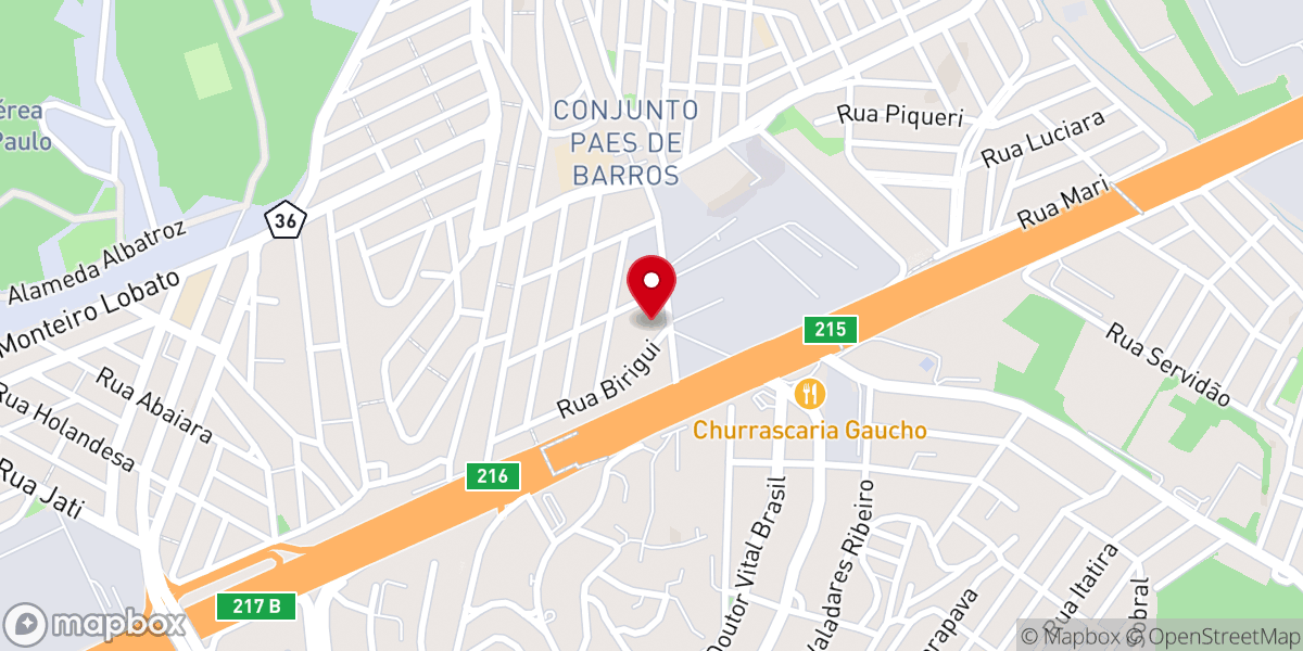 Map showing location of Igreja Batista em Cidade Jardim Cumbica