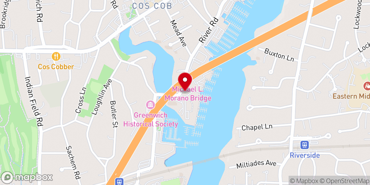 Map showing location of Trinity Church