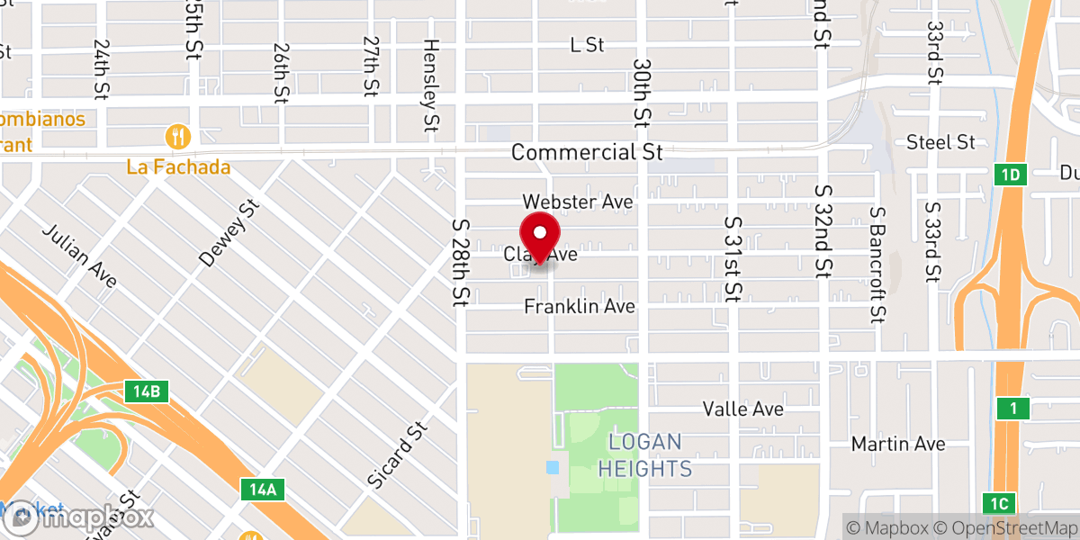 Map showing location of Grace Covenant Christian Church