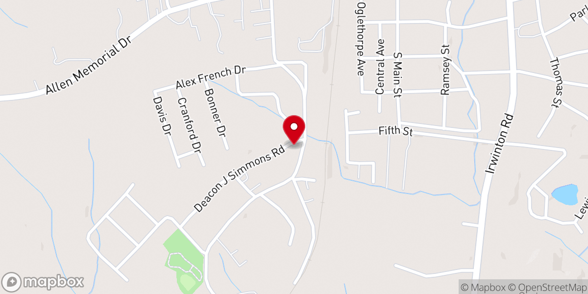 Map showing location of Greater Mt. Zion Baptist Church
