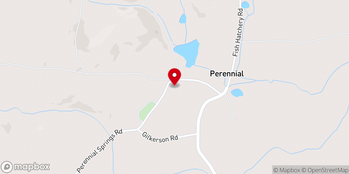 Map showing location of Perennial Springs Baptist Church