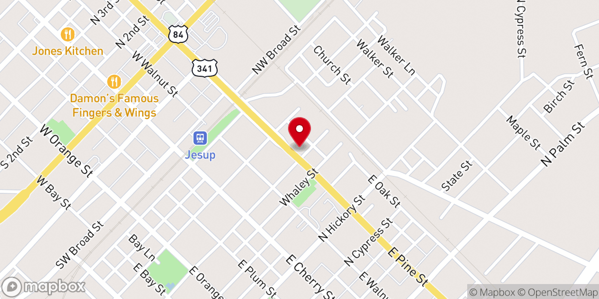 Map showing location of Love & Faith Chapel