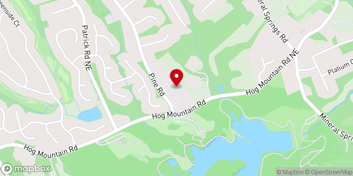 Map showing location of Hamilton Mill United Methodist Church
