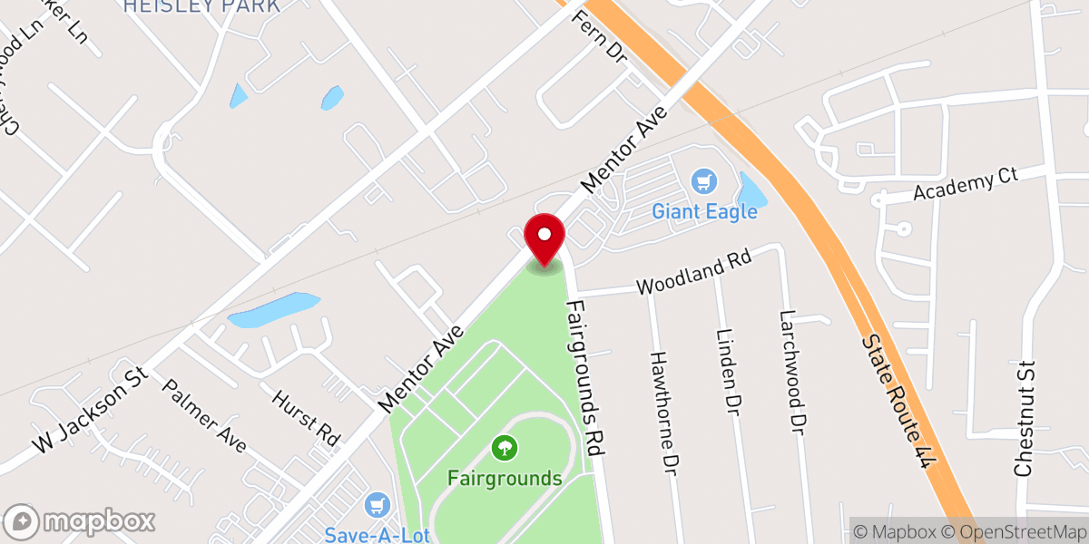 Map showing location of Altered Church
