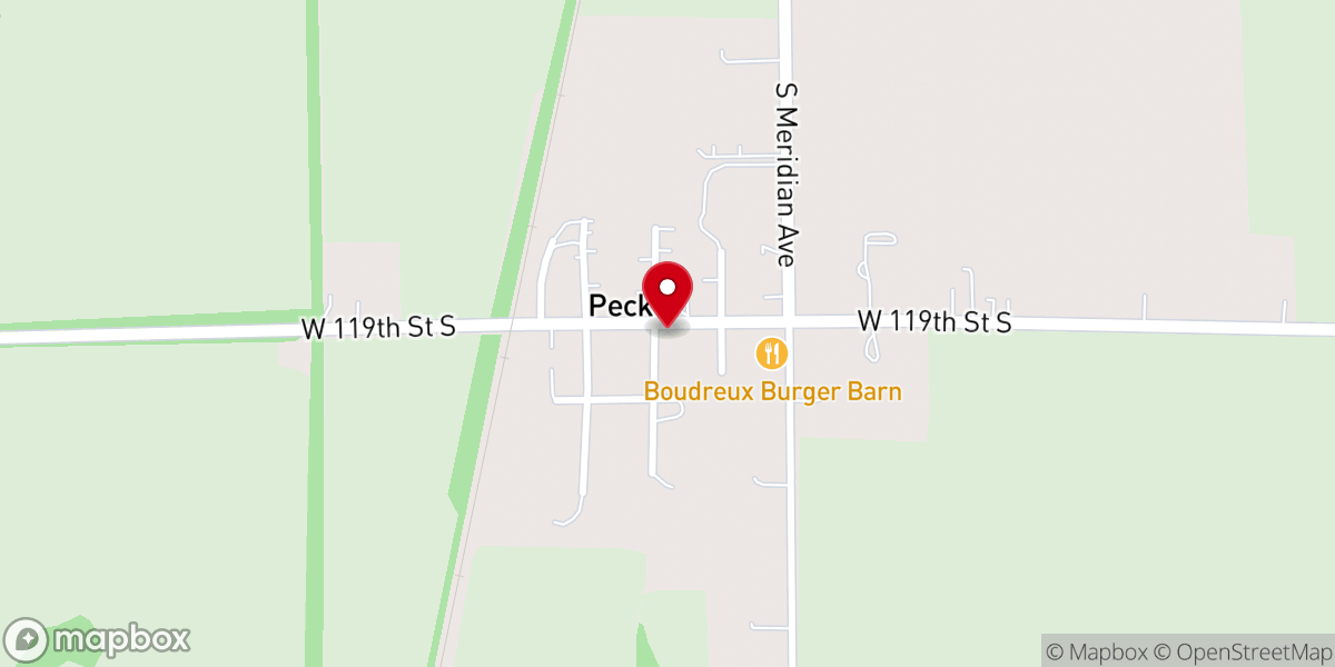 Map showing location of Peck Church of Christ