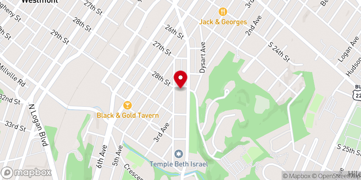 Map showing location of 28th Street Church of the Brethren