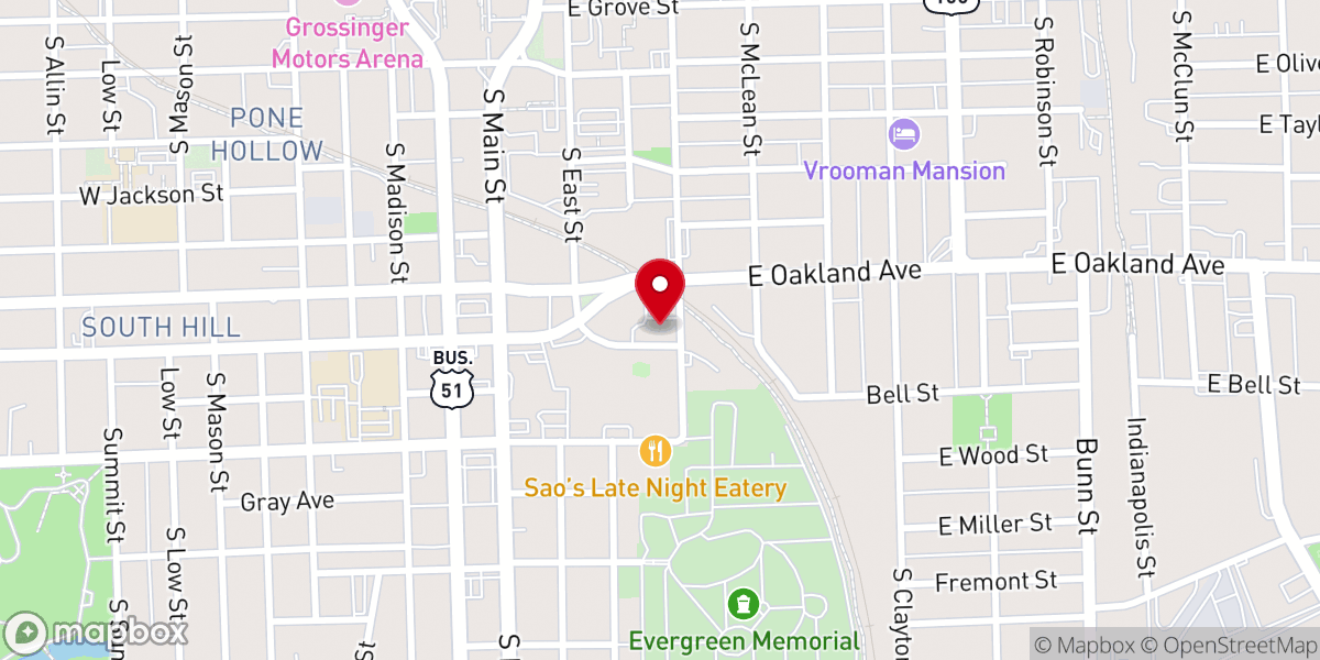Map showing location of Eric Elder Ministries
